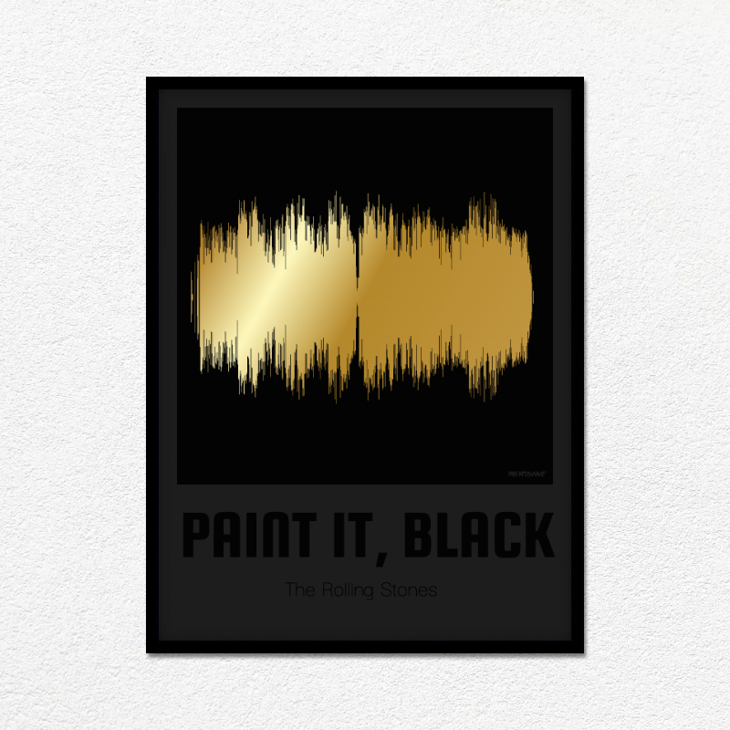 The Rolling Stones - PAINT IT, BLACK Printawave Unique Design #1689366580705