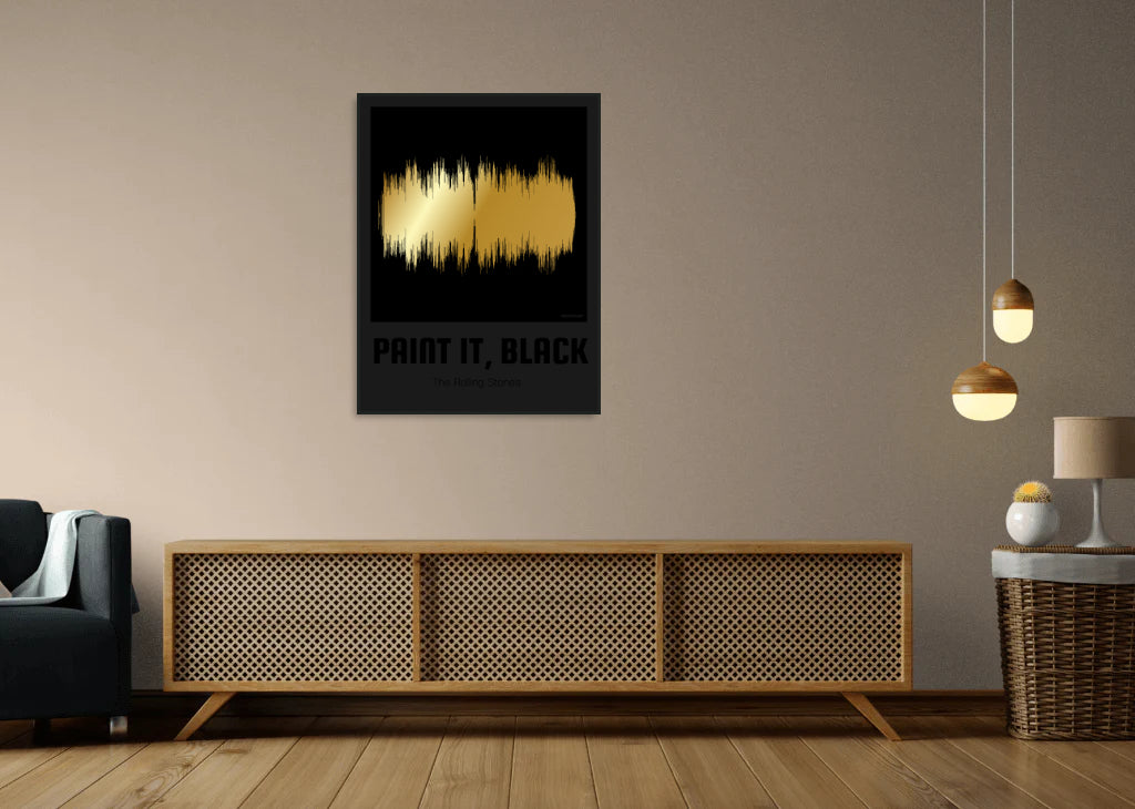 The Rolling Stones - PAINT IT, BLACK Printawave Unique Design #1689366580705