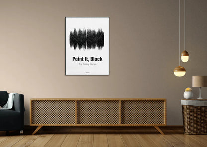 Paint It, Black Soundwave Art Poster by Rolling Stones