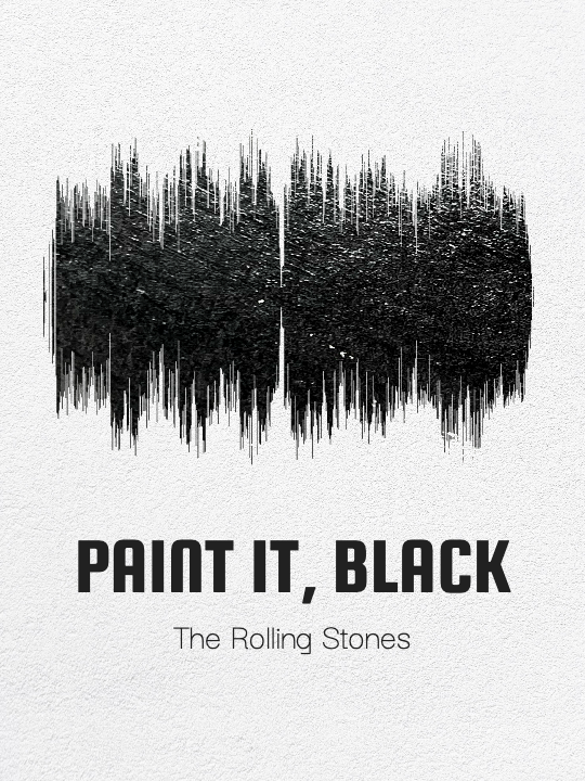The Rolling Stones - PAINT IT, BLACK Printawave Unique Design #1689370291087