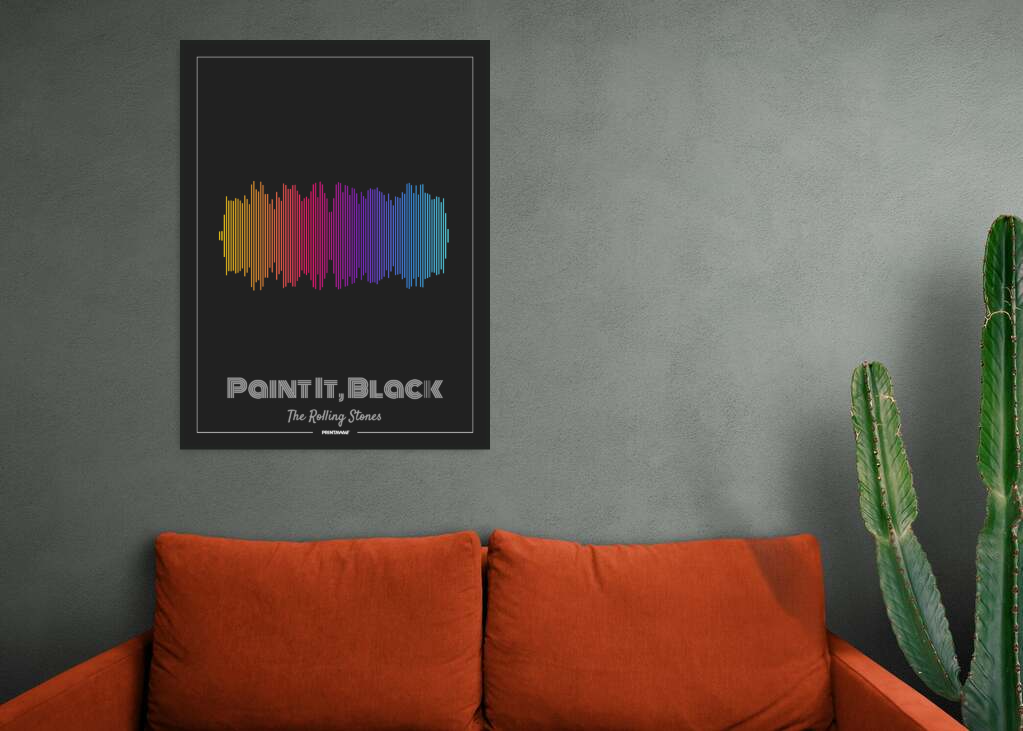 The Rolling Stones - Paint It, Black Printawave Unique Design #1688162024155