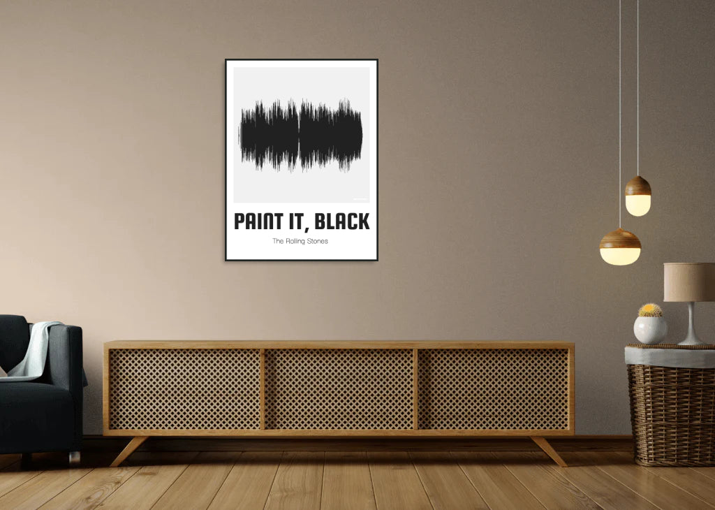 The Rolling Stones - PAINT IT, BLACK Printawave Unique Design #1689367022564