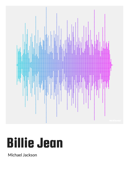 Michael Jackson - Billie Jean Printawave Unique Design #1689543224585