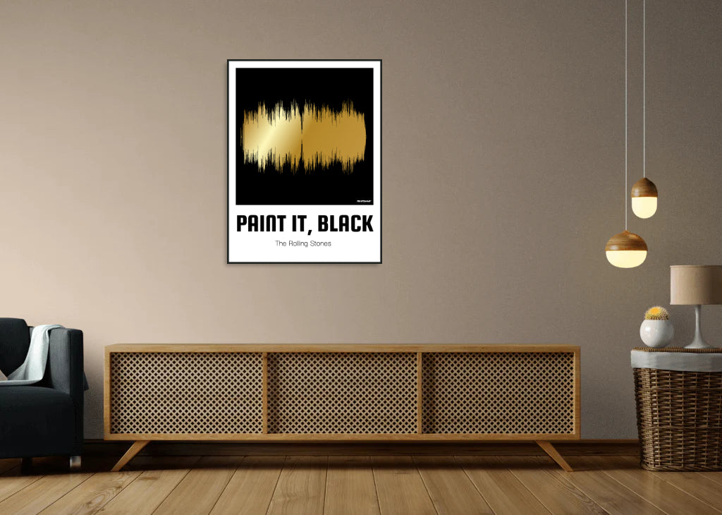 The Rolling Stones - PAINT IT, BLACK Printawave Unique Design #1689366798902