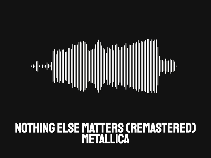 Metallica - Nothing Else Matters (Remastered) Printawave Unique Design #1695311624762