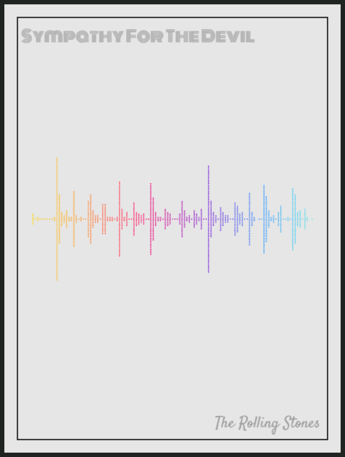 The Rolling Stones - Sympathy For The Devil Printawave Unique Design #1685617848473