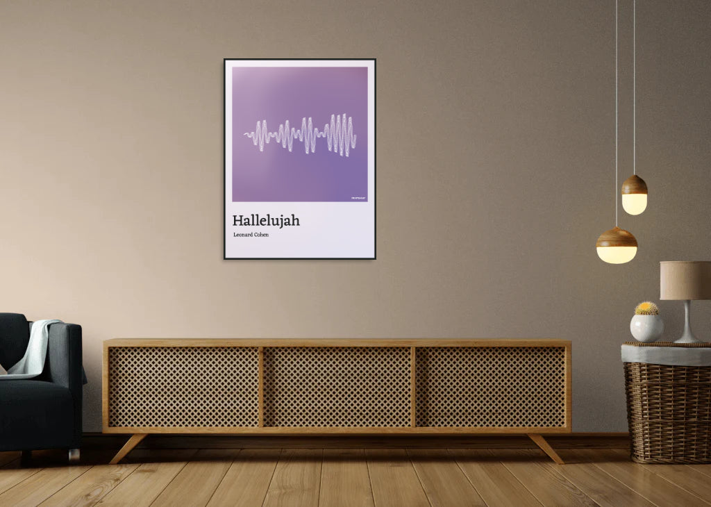 Leonard Cohen - Hallelujah Printawave Unique Design #1690399589443