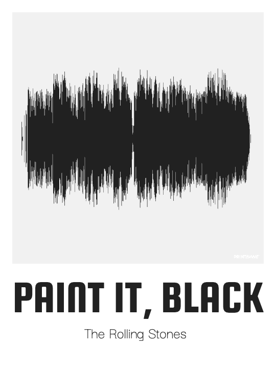 The Rolling Stones - PAINT IT, BLACK Printawave Unique Design #1689367022564