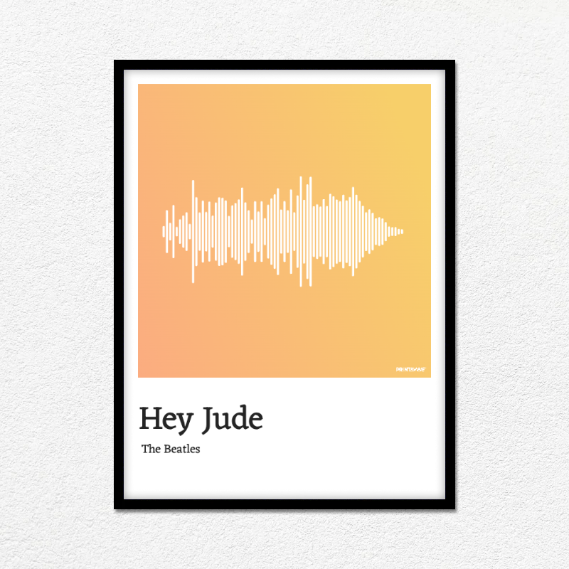 Hey Jude Soundwave Art Poster by The Beatles – Printawave