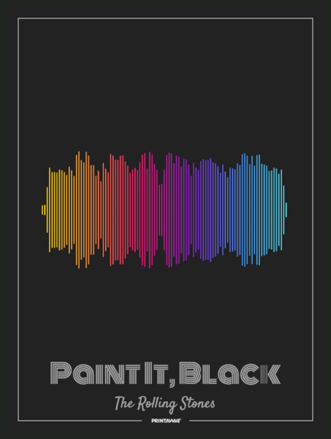 The Rolling Stones - Paint It, Black Printawave Unique Design #1688162024155