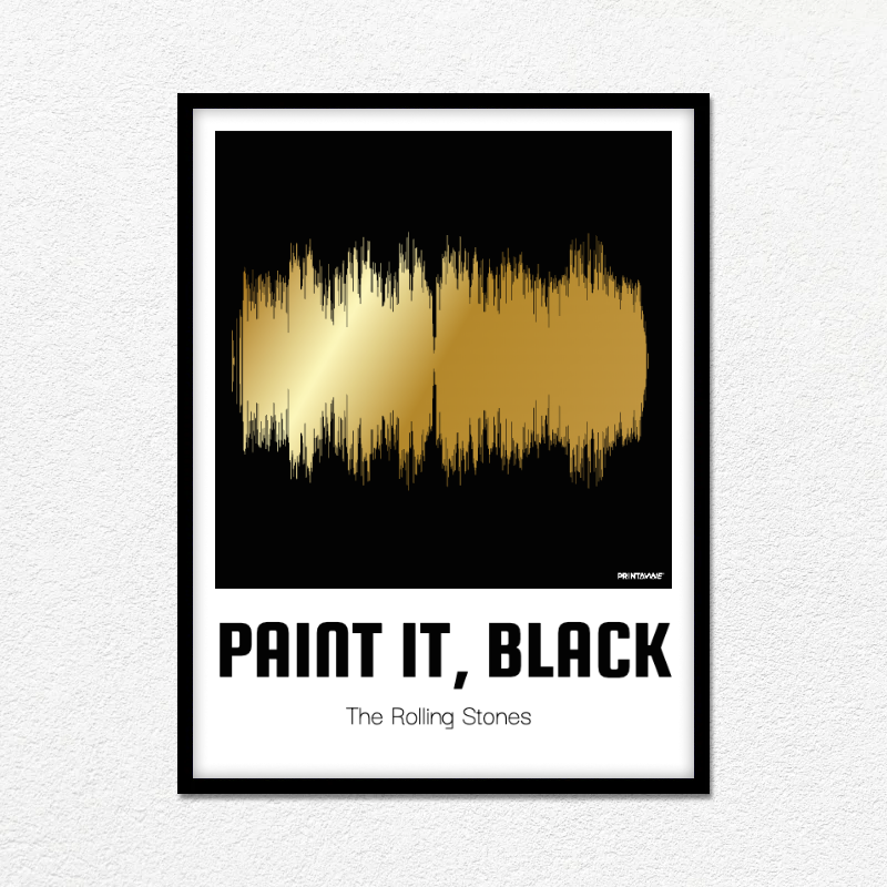 The Rolling Stones - PAINT IT, BLACK Printawave Unique Design #1689366798902