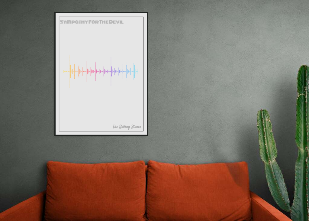 The Rolling Stones - Sympathy For The Devil Printawave Unique Design #1685617848473