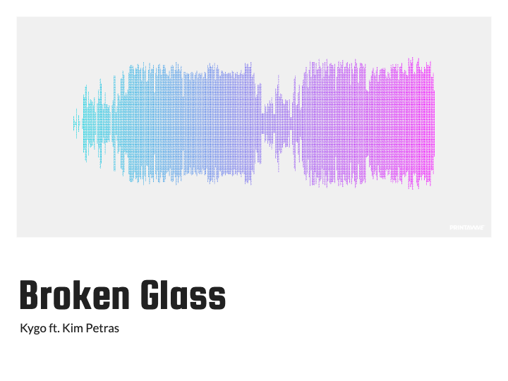 Kygo ft. Kim Petras - Broken Glass Printawave Unique Design #1697791585605