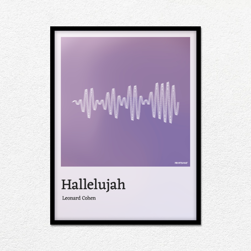 Leonard Cohen - Hallelujah Printawave Unique Design #1690399589443