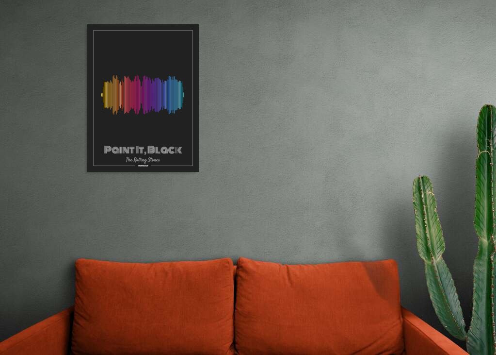 The Rolling Stones - Paint It, Black Printawave Unique Design #1688162024155