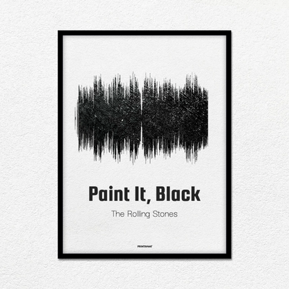 Paint It, Black Soundwave Art Poster by Rolling Stones