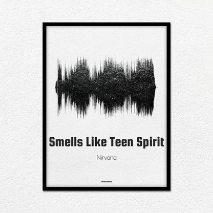 Smells Like Teen Spirit Soundwave Art Poster by Nirvana