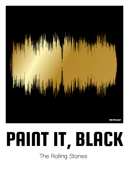 The Rolling Stones - PAINT IT, BLACK Printawave Unique Design #1689366798902