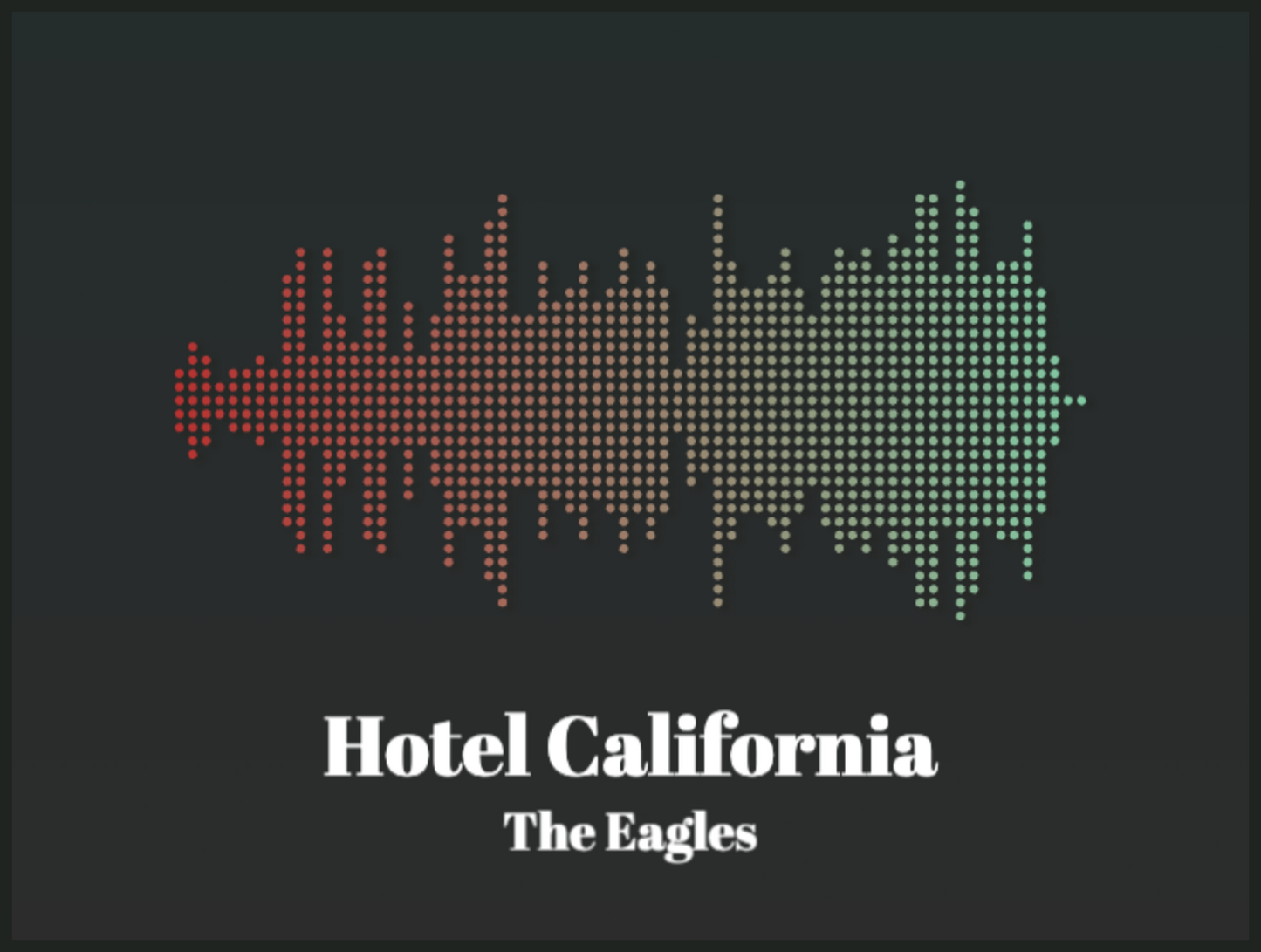 The Eagles - Hotel California Printawave Unique Design #1685553027547