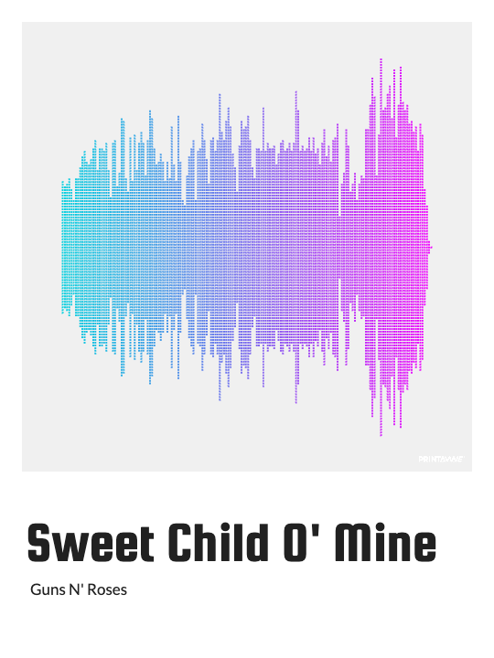Guns N' Roses - Sweet Child O' Mine Printawave Unique Design #1689542079033