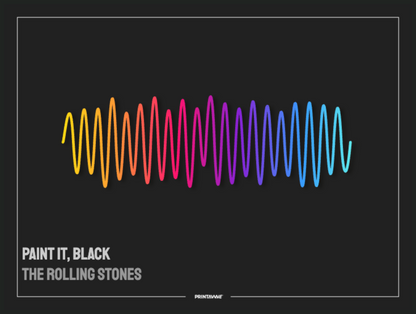 The Rolling Stones - Paint It, Black Printawave Unique Design #1688157610183