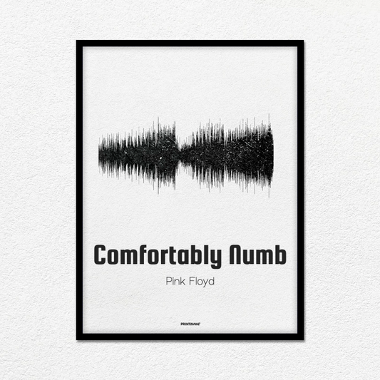 Comfortably Numb Soundwave Art Poster by Pink Floyd