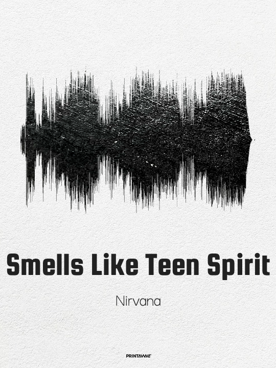 Smells Like Teen Spirit Soundwave Art Poster by Nirvana