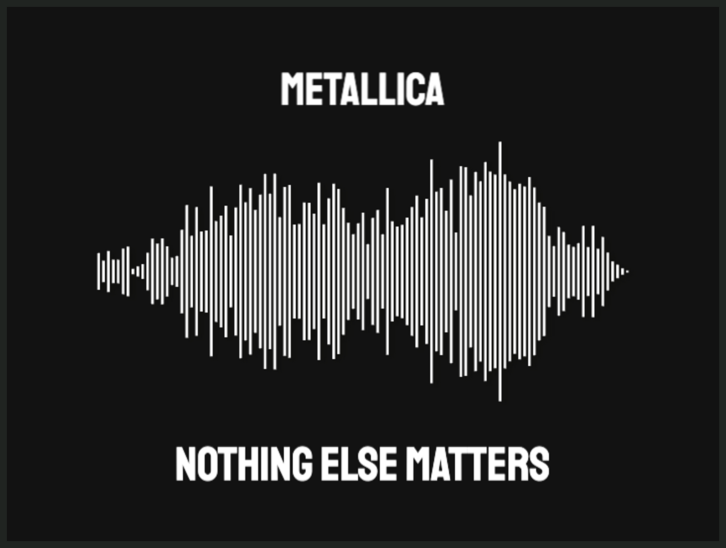 Metallica - Nothing Else Matters Printawave Unique Design #1685554077872
