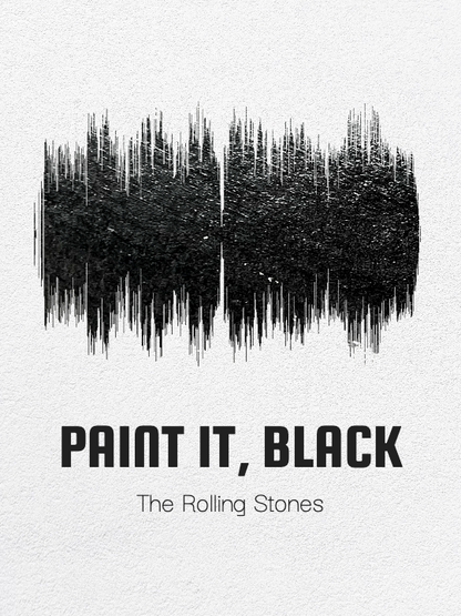 The Rolling Stones - PAINT IT, BLACK Printawave Unique Design #1689370291087