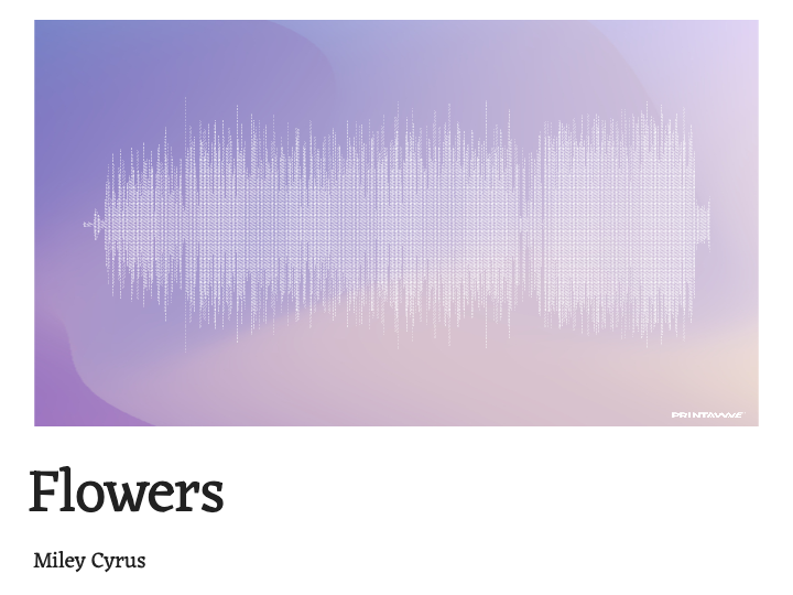 Miley Cyrus - Flowers Printawave Unique Design #1690282031358