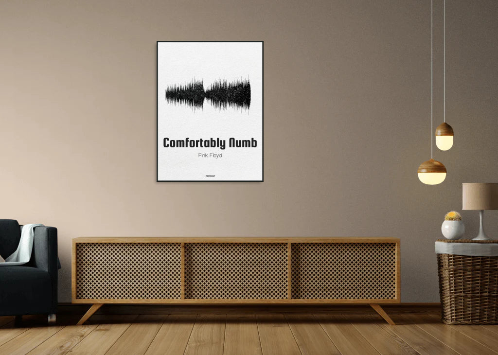 Comfortably Numb Soundwave Art Poster by Pink Floyd