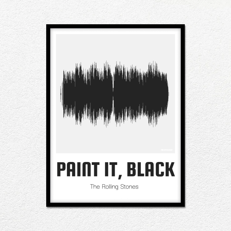 The Rolling Stones - PAINT IT, BLACK Printawave Unique Design #1689367022564