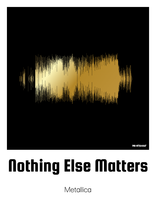 Nothing Else Matters Soundwave Art Poster by Metallica