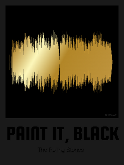 The Rolling Stones - PAINT IT, BLACK Printawave Unique Design #1689366580705