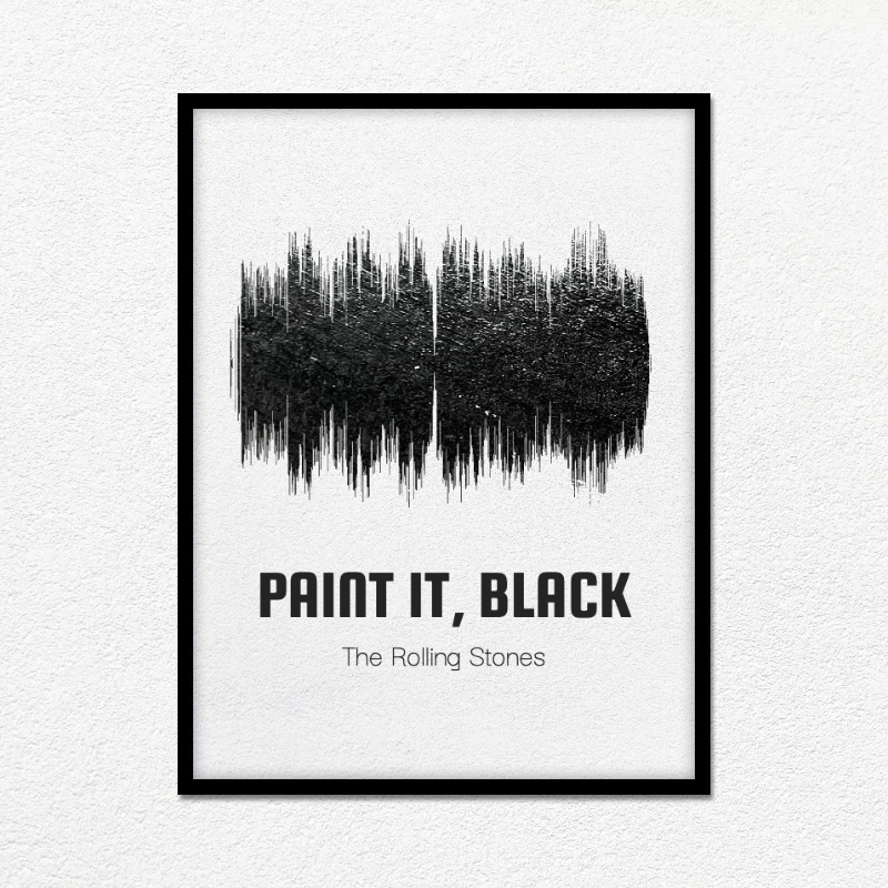 The Rolling Stones - PAINT IT, BLACK Printawave Unique Design #1689370291087