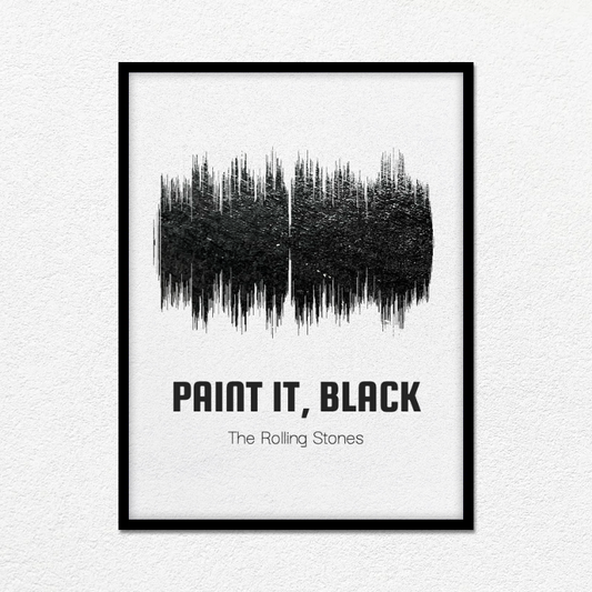 The Rolling Stones - PAINT IT, BLACK Printawave Unique Design #1689370291087